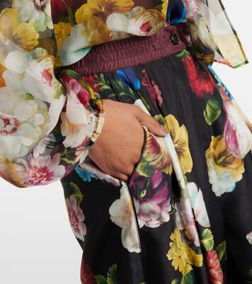 Floral high-rise silk wide-leg pants | Dolce&Gabbana