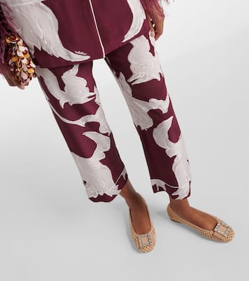 Très Vivier raffia-effect ballet flats | Roger Vivier