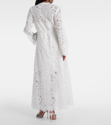 Robe longue Ottie brodée en coton | Zimmermann