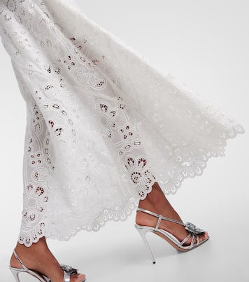Robe longue Ottie brodée en coton | Zimmermann