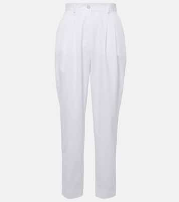 Pantaloni regular in cotone a vita alta | Dolce&Gabbana