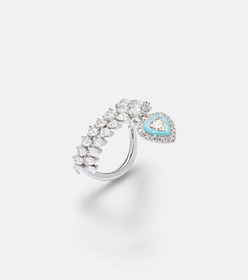 Heart Of The Ocean 18kt white gold ring with diamonds  | Kamyen