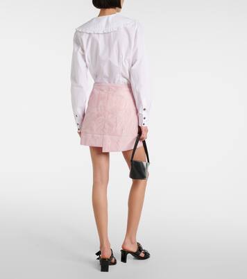 Wickelrock aus Jacquard | Ganni