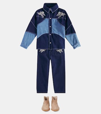 Danubio embroidered denim shirt | The New Society