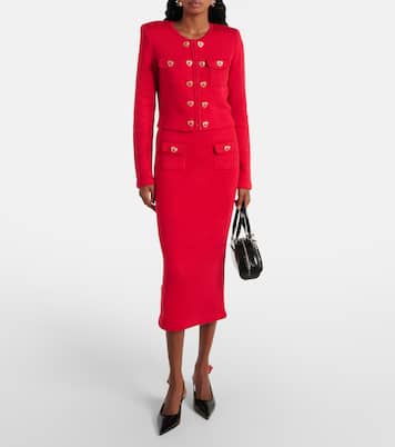 Verzierter Midirock aus Strick | Self-Portrait