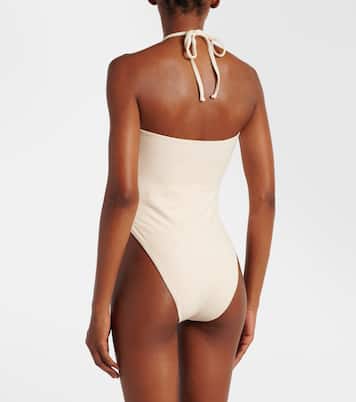 Floral-appliqué cutout swimsuit | Same