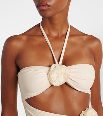 Floral-appliqué cutout swimsuit | Same