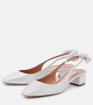 Very Bow leather slingback pumps | Aquazzura