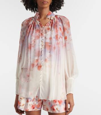 Crush Smock floral blouse | Zimmermann