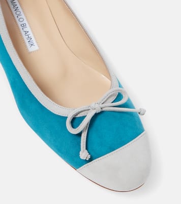 Capbal suede ballet flats | Manolo Blahnik