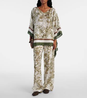Printed silk kaftan | Brunello Cucinelli