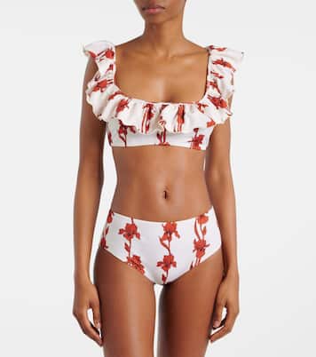 Haut de bikini Boy à volants et fleurs | La DoubleJ