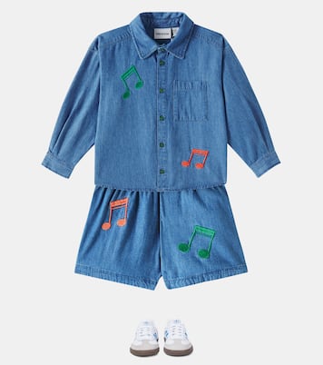 Bestickte Jeansshorts Note | Mini Rodini