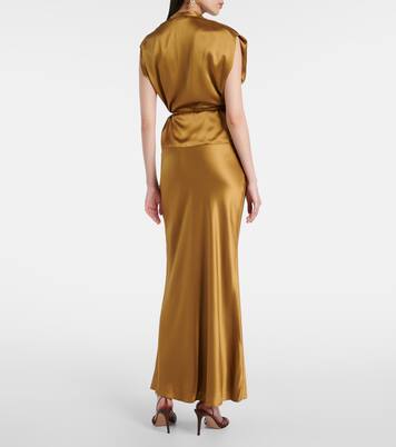 Silk satin wrap top | The Sei