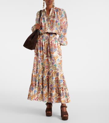 Floral embroidered suede platform sandals | Etro