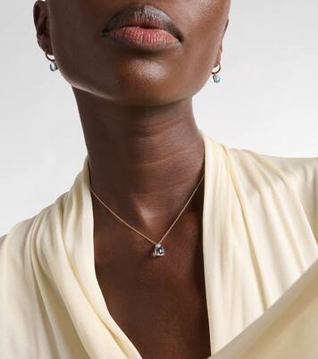 Collier Nudo Mini en or rose 18 ct, topaze et diamants | Pomellato