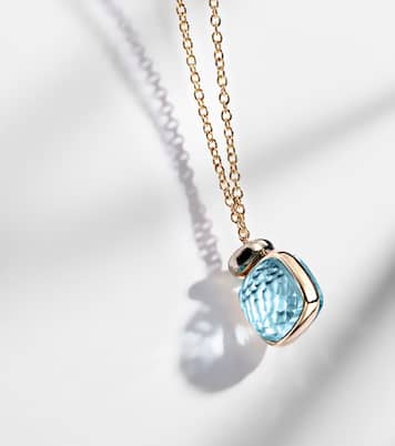 Collier Nudo Mini en or rose 18 ct, topaze et diamants | Pomellato