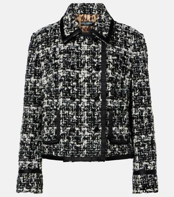 Checked double-breasted bouclé jacket | Dolce&Gabbana
