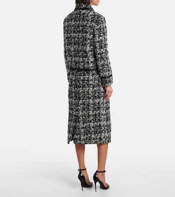 Checked double-breasted bouclé jacket | Dolce&Gabbana