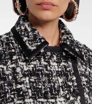 Checked double-breasted bouclé jacket | Dolce&Gabbana