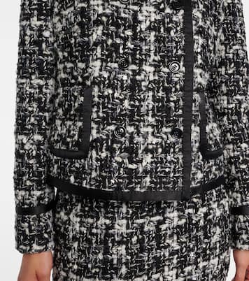 Checked double-breasted bouclé jacket | Dolce&Gabbana