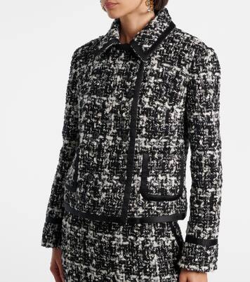 Checked double-breasted bouclé jacket | Dolce&Gabbana