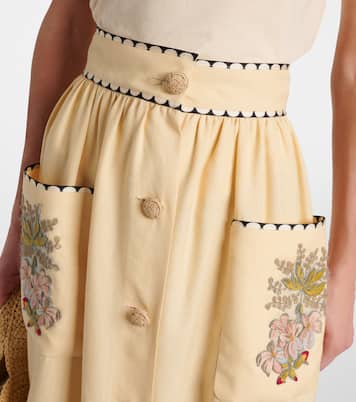 Plus De Pois embroidered maxi skirt | Valentino