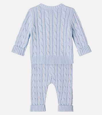 Set aus Cardigan und Hose aus Baumwoll-Strick | Polo Ralph Lauren Kids
