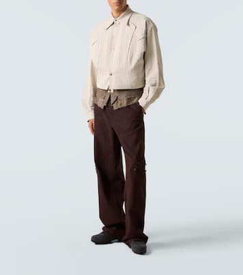 Estike cotton-blend wide-leg pants | Kiko Kostadinov