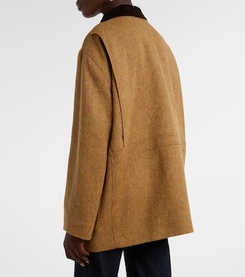 Jacke aus Schurwolle mit Cord | Blazé Milano