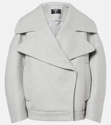 Oversized wool and cashmere peacoat | Balmain