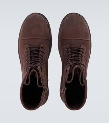 Strike distressed canvas combat boots | Balenciaga