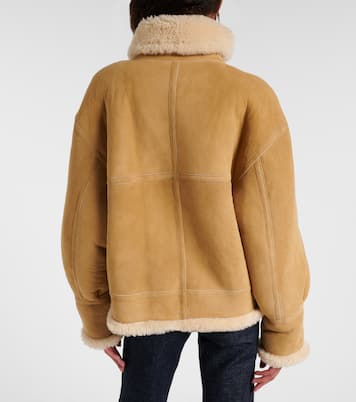 Jacke Portia aus Veloursleder mit Shearling | Nour Hammour