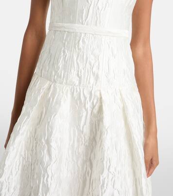 Bridal Vanilla Dreams jacquard corset gown | Rebecca Vallance