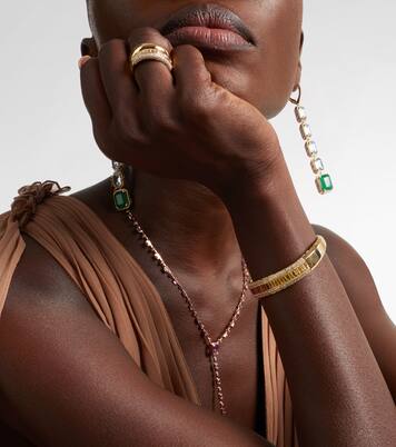 Bracciale Stretch in oro rosa 18kt con pietre preziose | Shay Jewelry