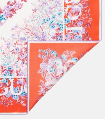 Printed silk twill scarf | Gucci