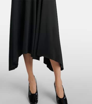 Gathered asymmetric midi dress | Victoria Beckham