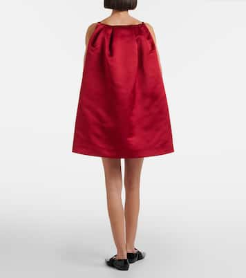 Sliced真丝公爵缎披肩式迷你连衣裙 | Givenchy