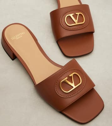 Pantoletten VLogo aus Leder | Valentino Garavani