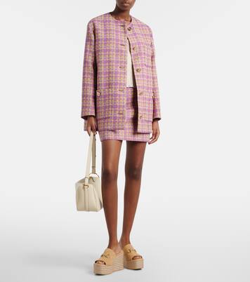 Horsebit GG suede espadrille wedges | Gucci