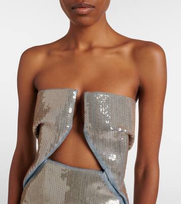 Prong sequined denim gown | Rick Owens