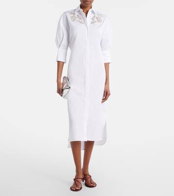 Abito chemisier in popeline di cotone | Erdem