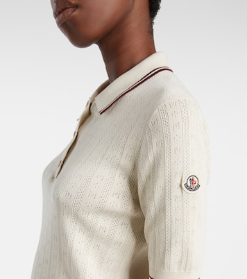 Pointelle cotton polo shirt | Moncler