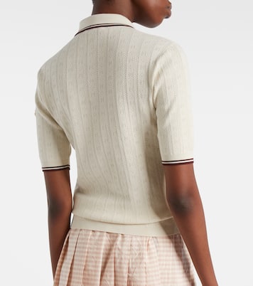 Pointelle cotton polo shirt | Moncler