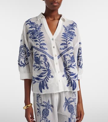 Nina embroidered cotton shirt | Farm Rio
