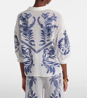 Nina embroidered cotton shirt | Farm Rio