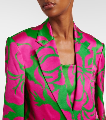 Floral satin blazer | Dries Van Noten