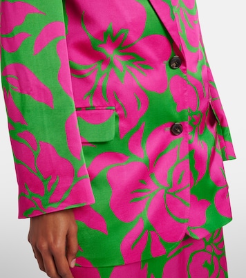 Floral satin blazer | Dries Van Noten