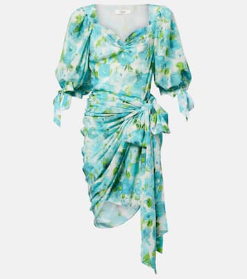 Draped floral silk minidress | Chloé