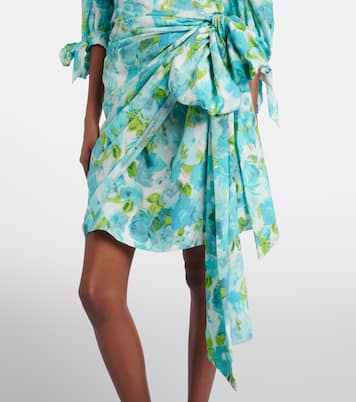 Draped floral silk minidress | Chloé